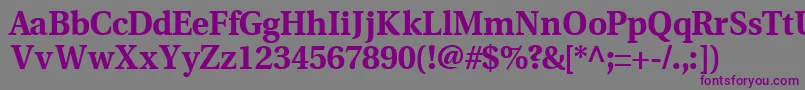 VeracityblacksskBold Font – Purple Fonts on Gray Background