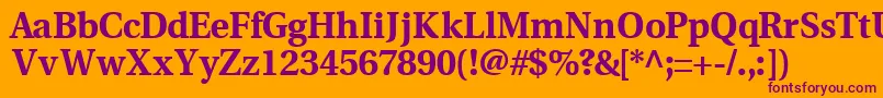 More about VeracityblacksskBold Font VeracityblacksskBold Font – Purple Fonts on Orange Background