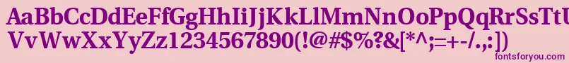 VeracityblacksskBold Font – Purple Fonts on Pink Background