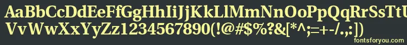 VeracityblacksskBold Font – Yellow Fonts on Black Background