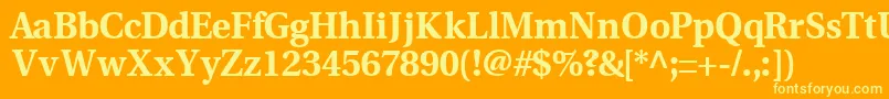 VeracityblacksskBold Font – Yellow Fonts on Orange Background