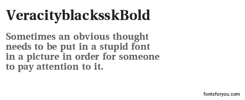 VeracityblacksskBold Font
