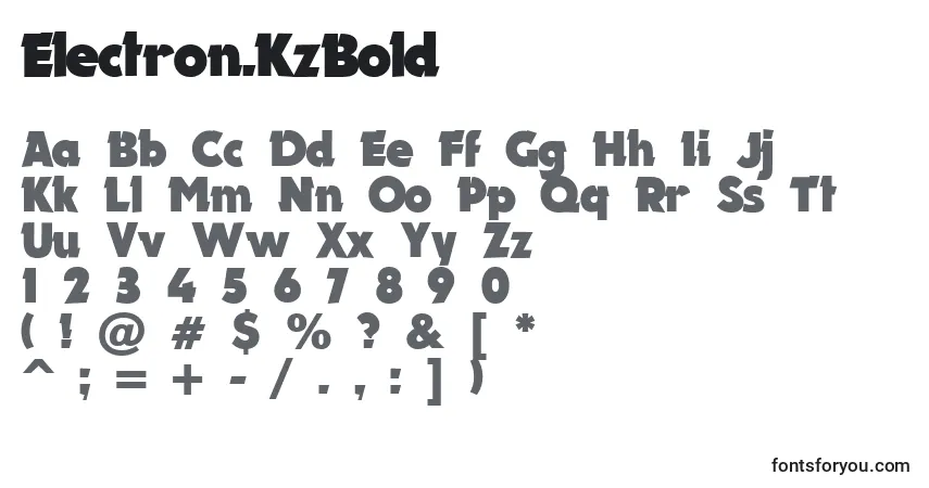 Schriftart Electron.KzBold – Alphabet, Zahlen, spezielle Symbole