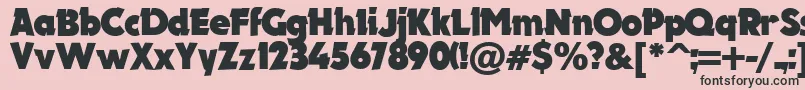 Electron.KzBold Font – Black Fonts on Pink Background