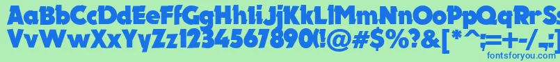 Electron.KzBold Font – Blue Fonts on Green Background