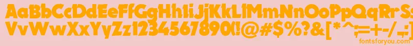 Police Electron.KzBold – polices orange sur fond rose