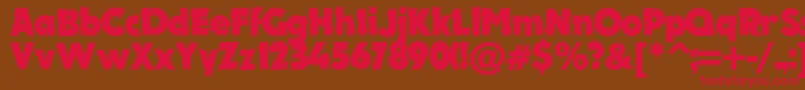 Electron.KzBold-fontti – punaiset fontit ruskealla taustalla
