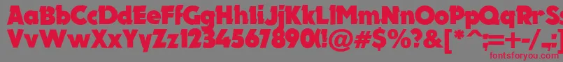 Electron.KzBold Font – Red Fonts on Gray Background