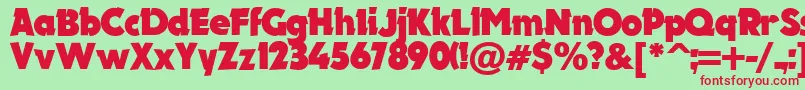 Electron.KzBold Font – Red Fonts on Green Background