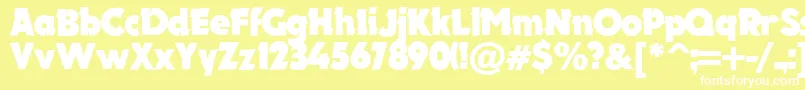 Electron.KzBold Font – White Fonts on Yellow Background