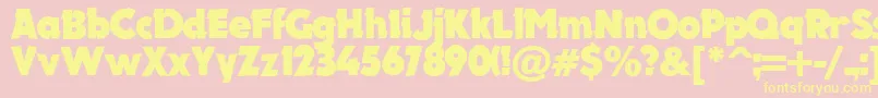 Electron.KzBold Font – Yellow Fonts on Pink Background