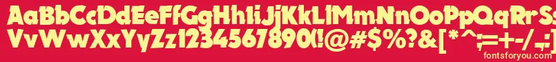Electron.KzBold Font – Yellow Fonts on Red Background
