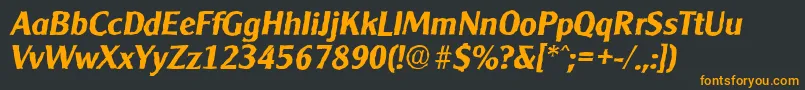 CleargothicantiqueBolditalic Font – Orange Fonts on Black Background