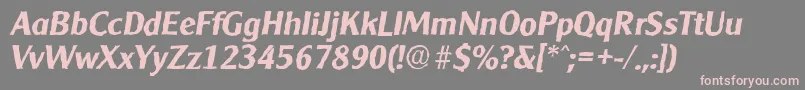 CleargothicantiqueBolditalic Font – Pink Fonts on Gray Background