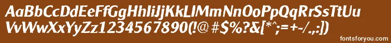 CleargothicantiqueBolditalic Font – White Fonts on Brown Background