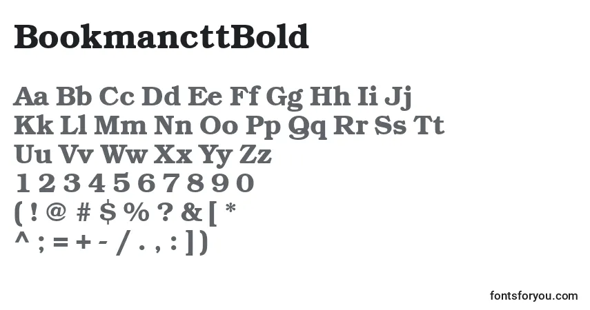 Шрифт BookmancttBold – алфавит, цифры, специальные символы