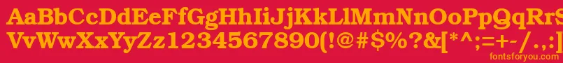 BookmancttBold Font – Orange Fonts on Red Background