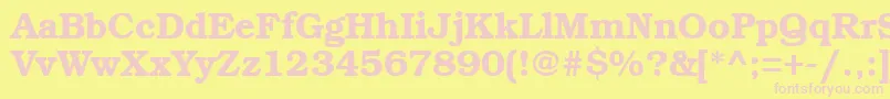 BookmancttBold Font – Pink Fonts on Yellow Background