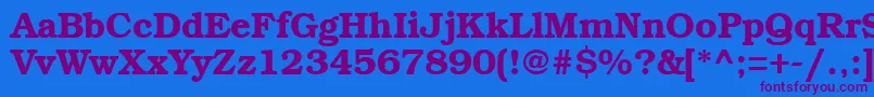 BookmancttBold Font – Purple Fonts on Blue Background