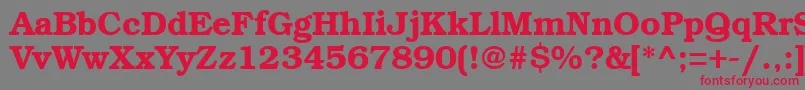 Шрифт BookmancttBold – красные шрифты на сером фоне