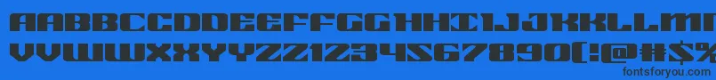 21gunsaluteexpand Font – Black Fonts on Blue Background