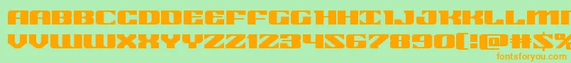 21gunsaluteexpand Font – Orange Fonts on Green Background