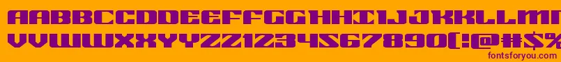 21gunsaluteexpand Font – Purple Fonts on Orange Background