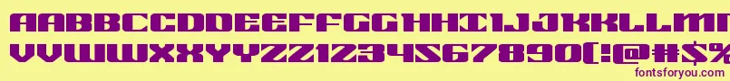 21gunsaluteexpand Font – Purple Fonts on Yellow Background