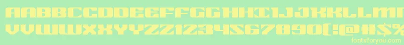 21gunsaluteexpand Font – Yellow Fonts on Green Background
