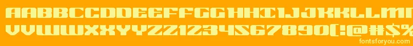 Шрифт 21gunsaluteexpand – жёлтые шрифты на оранжевом фоне