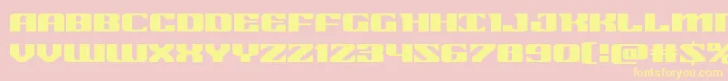 Weitere Informationen zur 21gunsaluteexpand-Schriftart 21gunsaluteexpand-Schriftart – Gelbe Schriften auf rosa Hintergrund