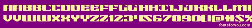 21gunsaluteexpand-Schriftart – Gelbe Schriften auf violettem Hintergrund