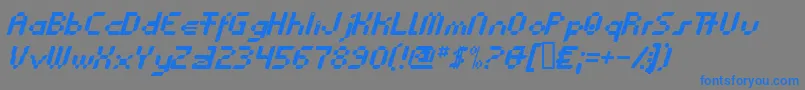 フォントAnasthesia ffy – 灰色の背景に青い文字