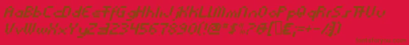 Anasthesia ffy-Schriftart – Braune Schriften auf rotem Hintergrund