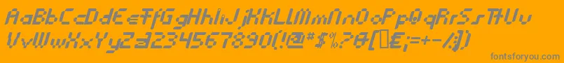 フォントAnasthesia ffy – オレンジの背景に灰色の文字