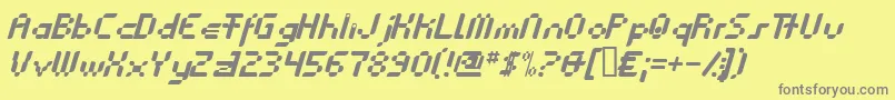 Anasthesia ffy Font – Gray Fonts on Yellow Background