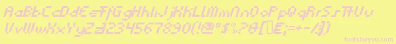 Anasthesia ffy Font – Pink Fonts on Yellow Background