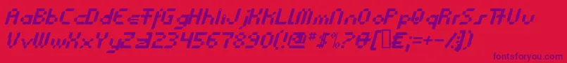 Anasthesia ffy-Schriftart – Violette Schriften auf rotem Hintergrund