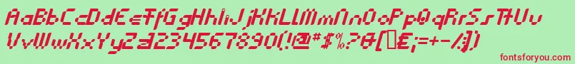 Anasthesia ffy Font – Red Fonts on Green Background