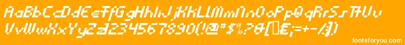 フォントAnasthesia ffy – オレンジの背景に白い文字