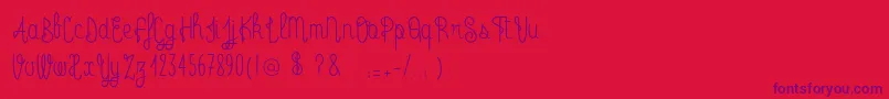 RadioTrust Font – Purple Fonts on Red Background