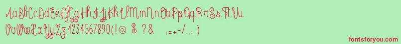 RadioTrust Font – Red Fonts on Green Background