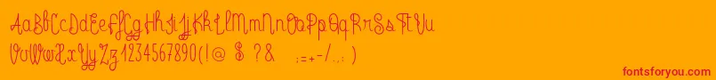 RadioTrust Font – Red Fonts on Orange Background