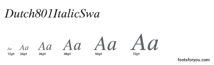 Dutch801ItalicSwa Font Sizes