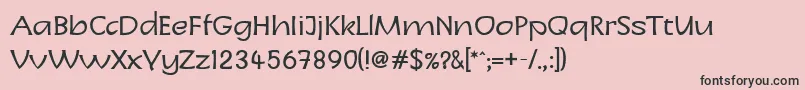 LinotypeCharonNormal Font – Black Fonts on Pink Background