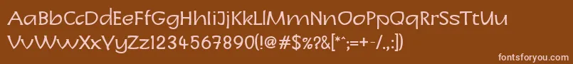 フォントLinotypeCharonNormal – 茶色の背景にピンクのフォント