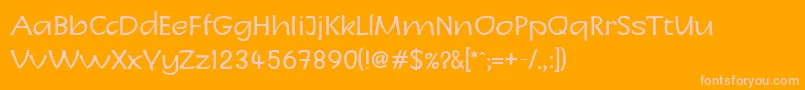 LinotypeCharonNormal Font – Pink Fonts on Orange Background