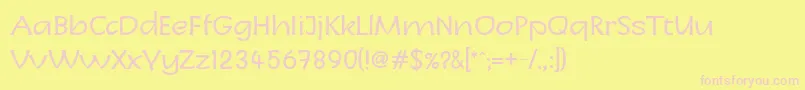 LinotypeCharonNormal Font – Pink Fonts on Yellow Background