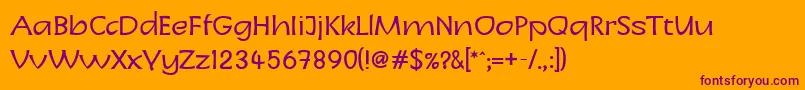LinotypeCharonNormal Font – Purple Fonts on Orange Background