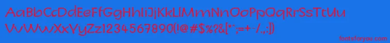 LinotypeCharonNormal Font – Red Fonts on Blue Background